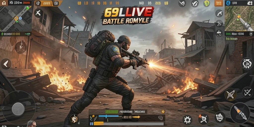 Gameplay seru dan kompetitif dalam 69LIVE Battle Royale.