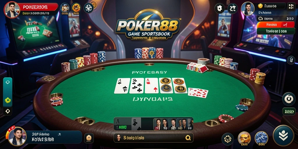 Screenshot POKER88 menampilkan tampilan taruhan olahraga yang menarik.