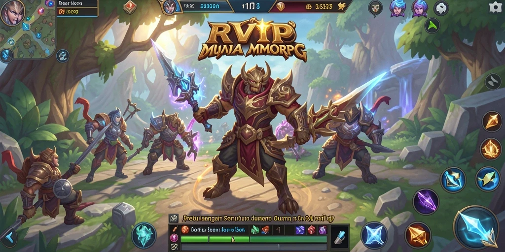 Gameplay thrilling dalam RVIP, dunia MMORPG yang menakjubkan.