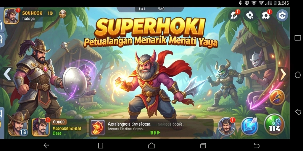 Gameplay <strong>SUPERHOKI</strong> yang seru dan penuh petualangan.