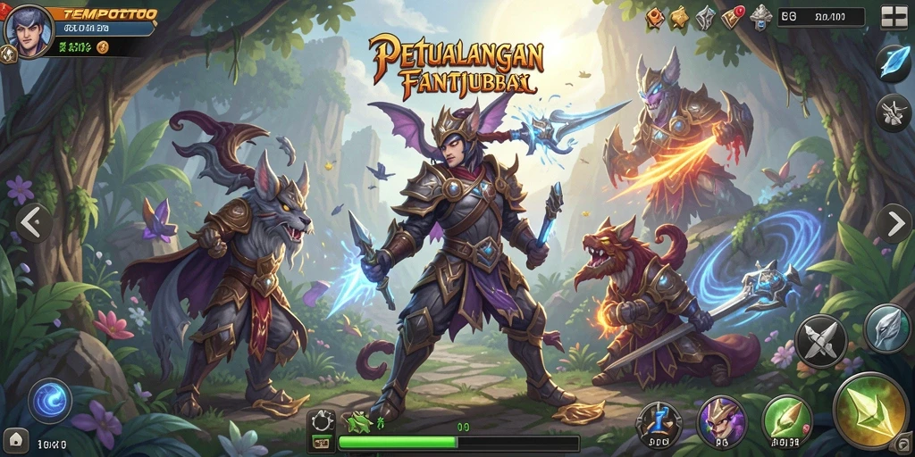 Tampilan gameplay fantastis dalam TEMPOTOTO.