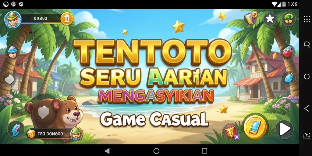 Tampilan gameplay menarik dari TENTOTO yang menghibur.